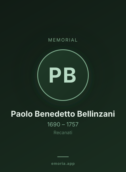 Memorial portrait of Paolo Benedetto Bellinzani