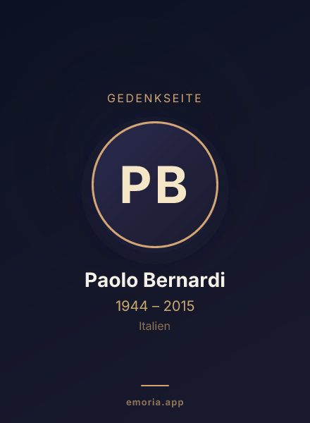 Gedenkportrait von Paolo Bernardi