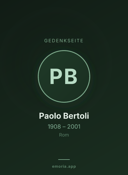 Gedenkportrait von Paolo Bertoli
