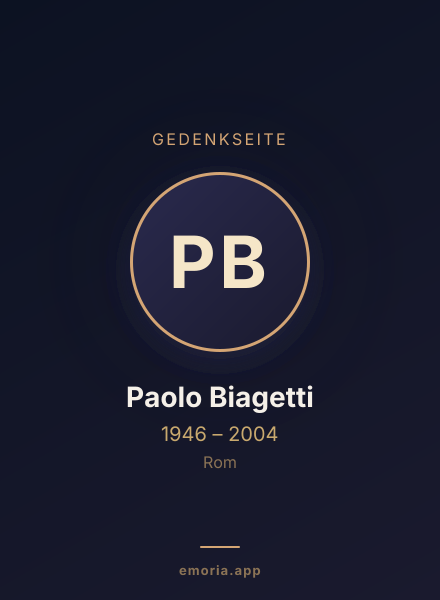 Gedenkportrait von Paolo Biagetti