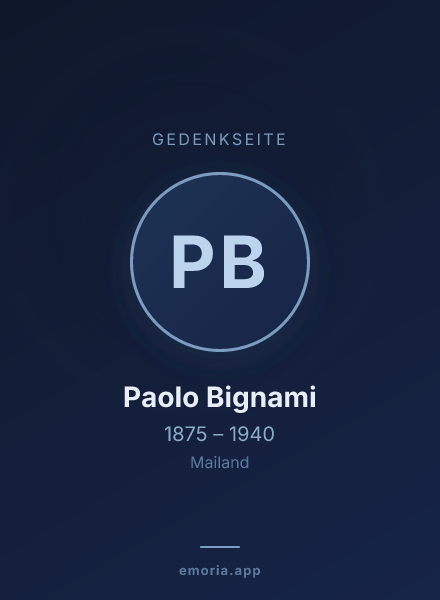 Gedenkportrait von Paolo Bignami