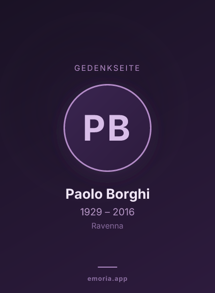 Gedenkportrait von Paolo Borghi