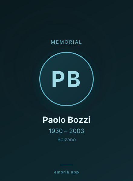 Memorial portrait of Paolo Bozzi