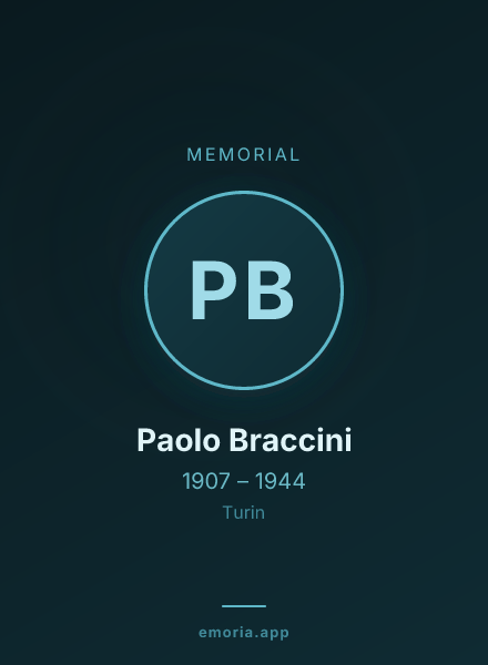 Memorial portrait of Paolo Braccini