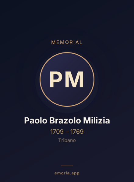 Memorial portrait of Paolo Brazolo Milizia