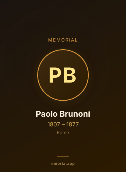Memorial portrait of Paolo Brunoni