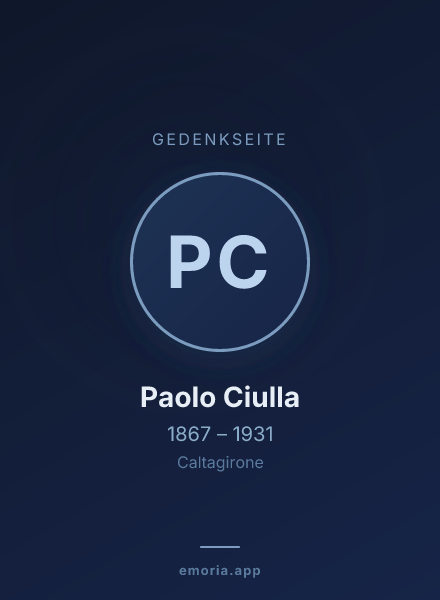 Gedenkportrait von Paolo Ciulla
