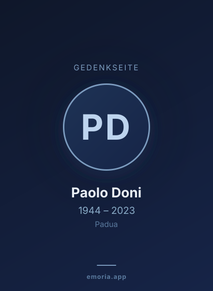 Gedenkportrait von Paolo Doni