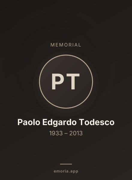 Memorial portrait of Paolo Edgardo Todesco