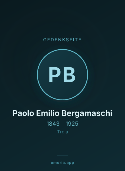 Gedenkportrait von Paolo Emilio Bergamaschi