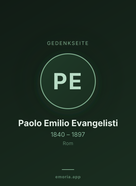 Gedenkportrait von Paolo Emilio Evangelisti