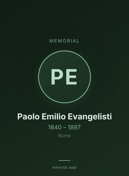 Memorial portrait of Paolo Emilio Evangelisti