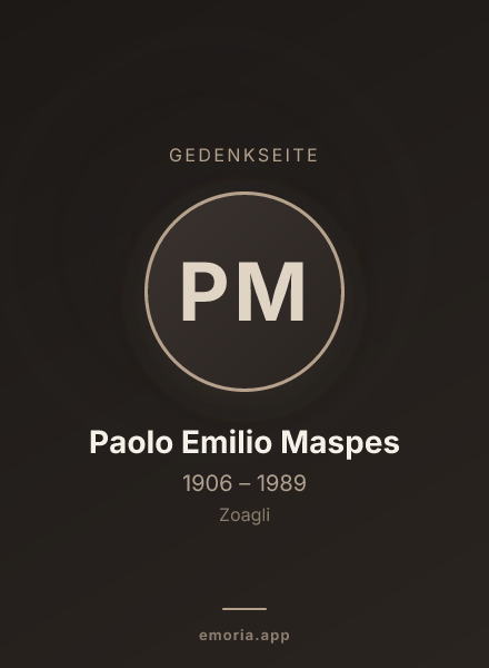 Gedenkportrait von Paolo Emilio Maspes
