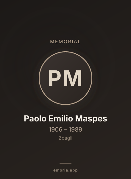 Memorial portrait of Paolo Emilio Maspes