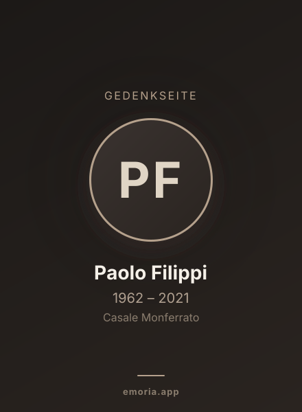Gedenkportrait von Paolo Filippi