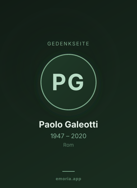 Gedenkportrait von Paolo Galeotti