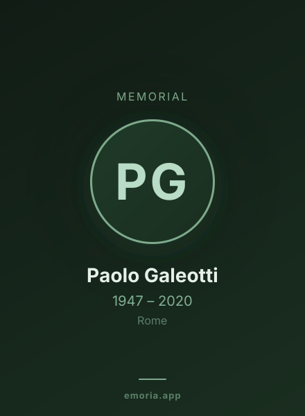 Memorial portrait of Paolo Galeotti