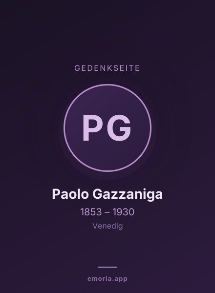 Gedenkportrait von Paolo Gazzaniga