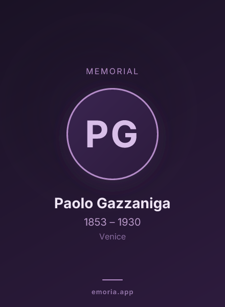Memorial portrait of Paolo Gazzaniga