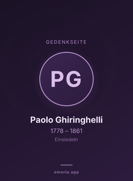 Gedenkportrait von Paolo Ghiringhelli