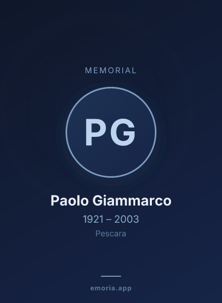 Memorial portrait of Paolo Giammarco