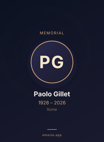 Memorial portrait of Paolo Gillet