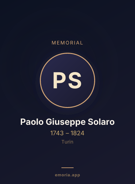 Memorial portrait of Paolo Giuseppe Solaro
