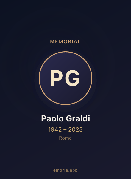 Memorial portrait of Paolo Graldi