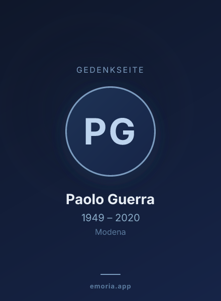 Gedenkportrait von Paolo Guerra