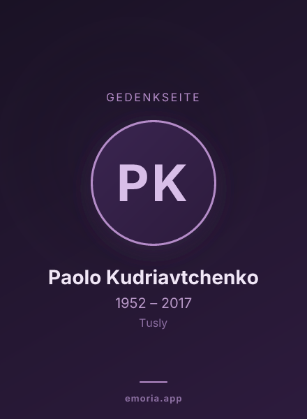 Gedenkportrait von Paolo Kudriavtchenko