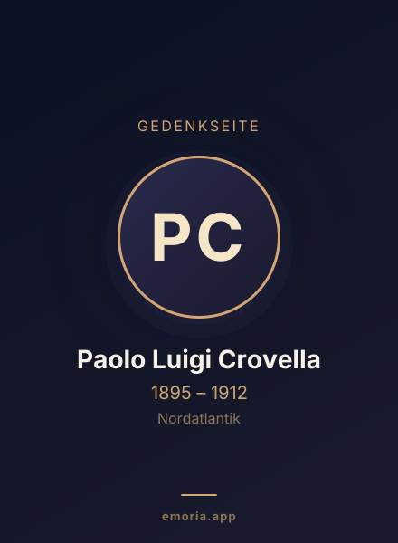 Gedenkportrait von Paolo Luigi Crovella