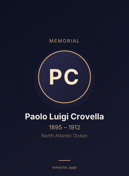 Memorial portrait of Paolo Luigi Crovella