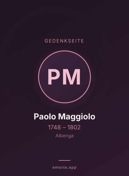 Gedenkportrait von Paolo Maggiolo