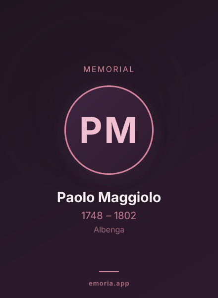 Memorial portrait of Paolo Maggiolo