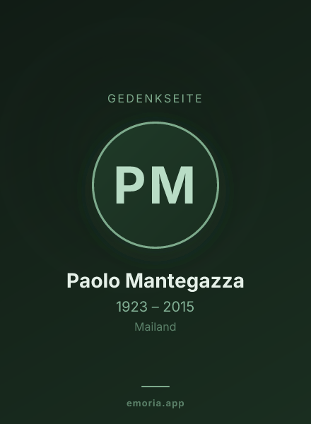 Gedenkportrait von Paolo Mantegazza