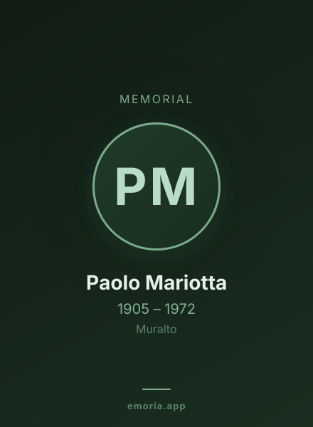 Memorial portrait of Paolo Mariotta