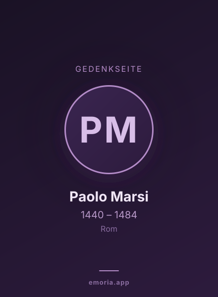 Gedenkportrait von Paolo Marsi