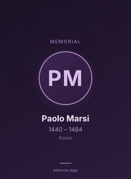 Memorial portrait of Paolo Marsi