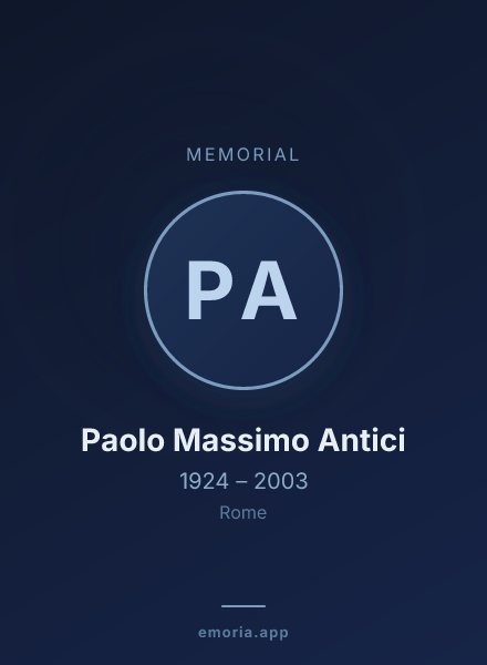 Memorial portrait of Paolo Massimo Antici