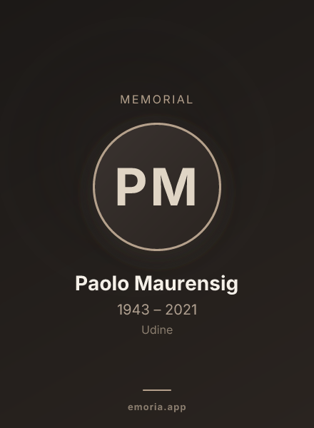 Memorial portrait of Paolo Maurensig