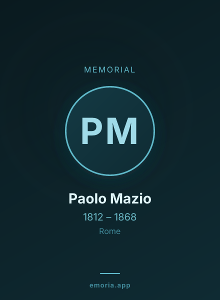 Memorial portrait of Paolo Mazio