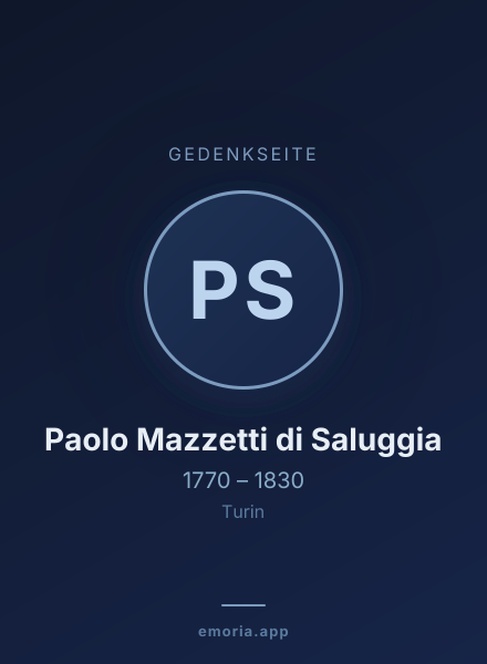 Gedenkportrait von Paolo Mazzetti di Saluggia