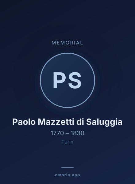 Memorial portrait of Paolo Mazzetti di Saluggia