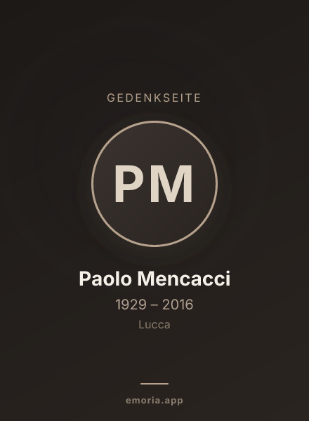 Gedenkportrait von Paolo Mencacci