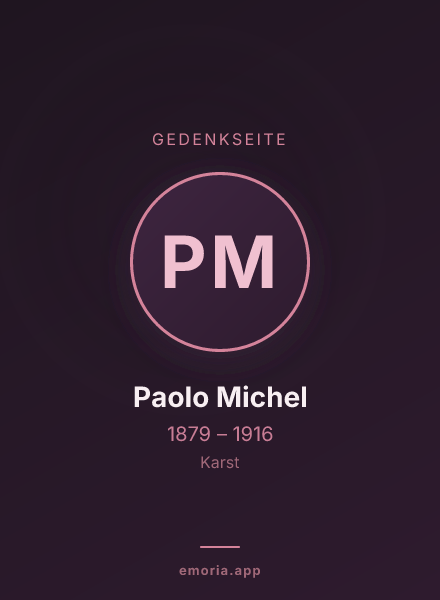 Gedenkportrait von Paolo Michel
