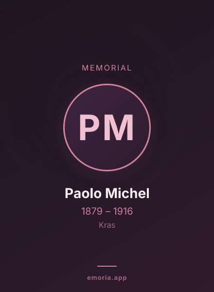 Memorial portrait of Paolo Michel