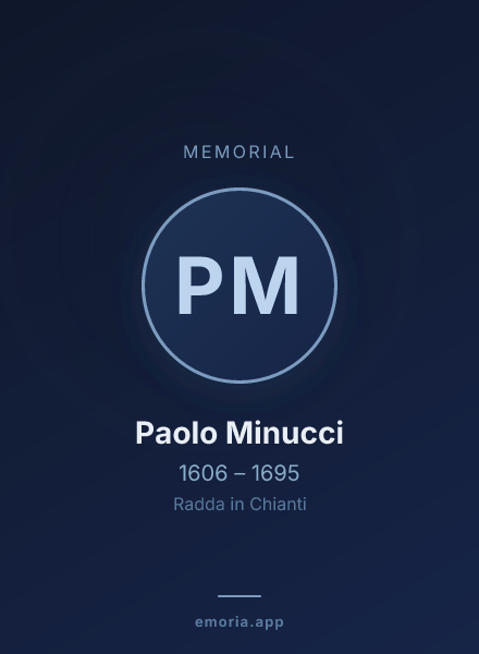 Memorial portrait of Paolo Minucci