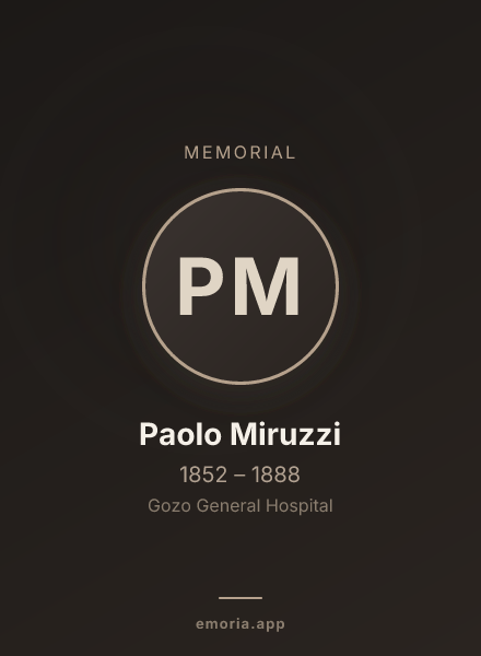 Memorial portrait of Paolo Miruzzi