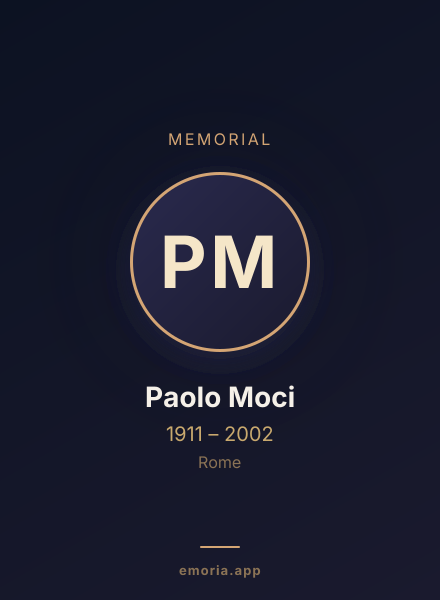 Memorial portrait of Paolo Moci