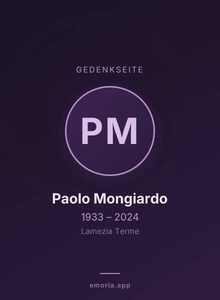 Gedenkportrait von Paolo Mongiardo